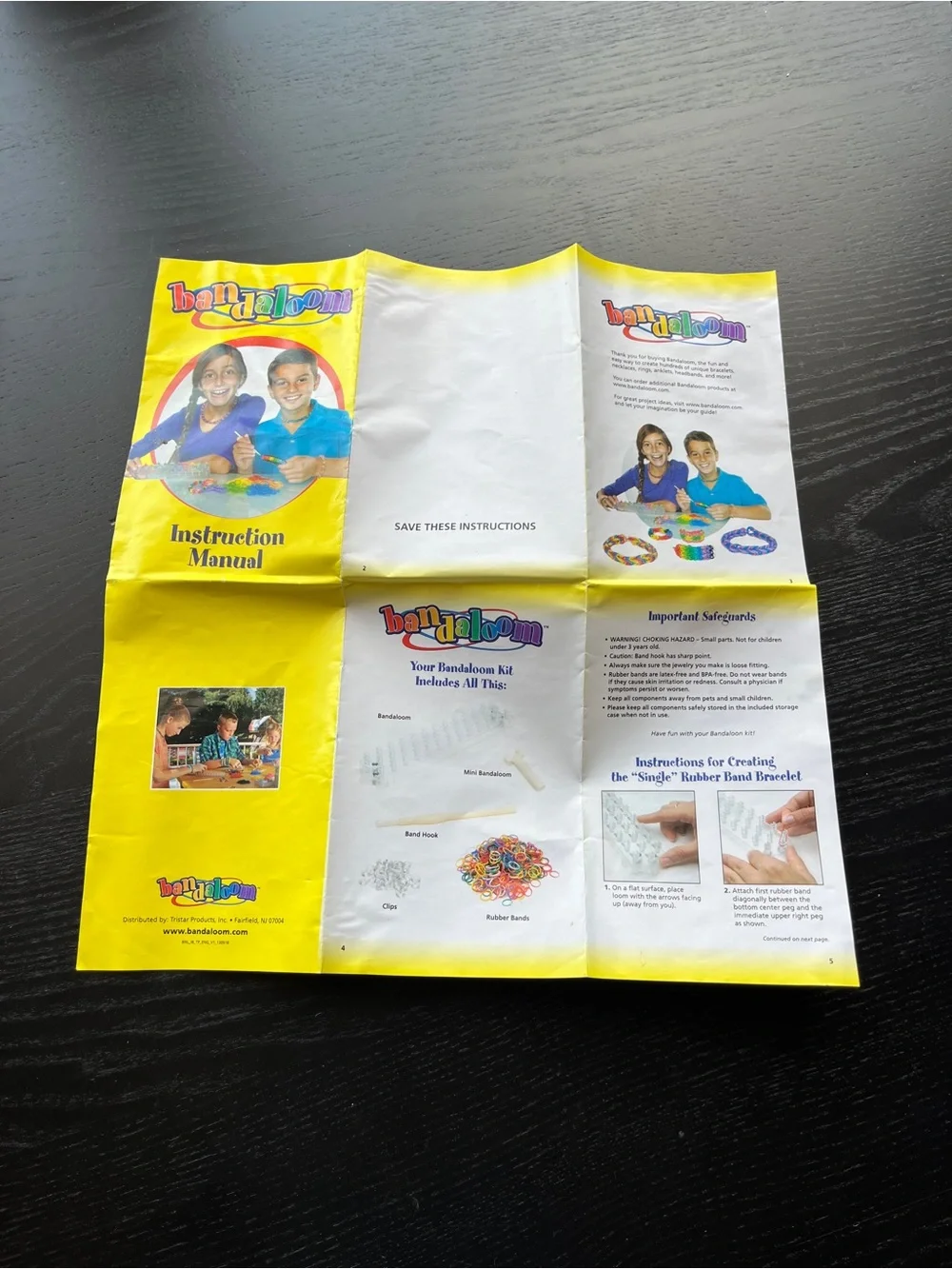 Bandaloom Rubber Band Bracelet Making Kit Craft Set Organizer & Instructions